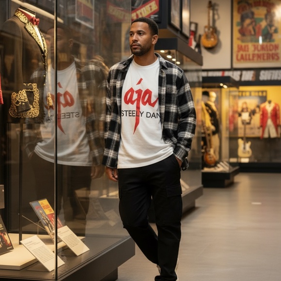 Gildan Steely Dan Aja Graphic Tee White Regular - Picture 2 of 6